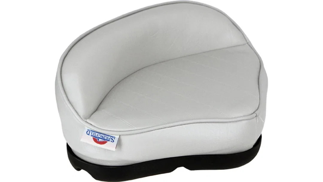 1040216 – SPRINGFIELD Boat Seat, Fishing Seat Pro Stand Up Seat Non-Adjustable Non-Foldable White Vinyl Seat/ Black F...